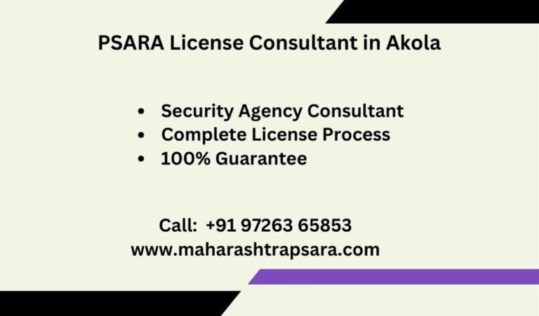 PSARA License Consultant in Akola