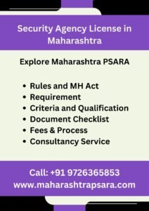 Security Agency License in Maharashtra