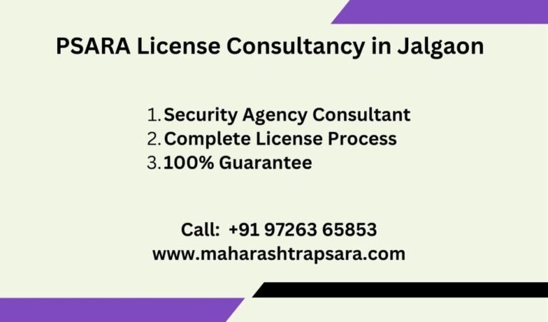 PSARA License Consultancy in Jalgaon​